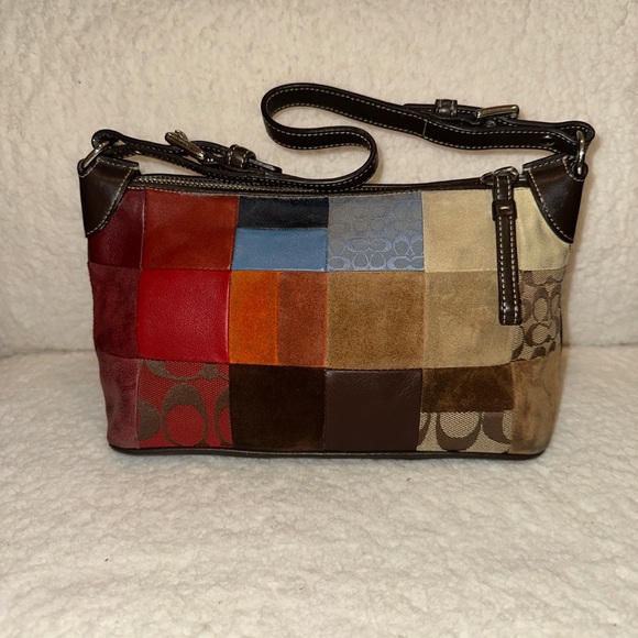 **** SOLD ****RARE Coach Multicolor Patchwork Shoulder Bag - Picture 3 of 8